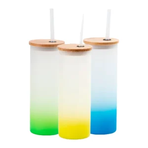 Botella De Vidrio Con Tapa De Bambú 18oz