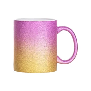 Taza Glitter Bitono Escarchado 11oz