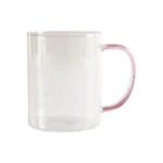 Taza Vidrio con Asa de Color 12oz