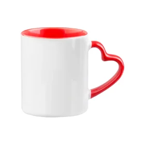 Taza con Asa Corazón + Interior de Color 11oz